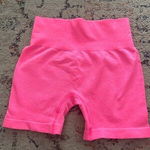 Pink, red, and orange shorts